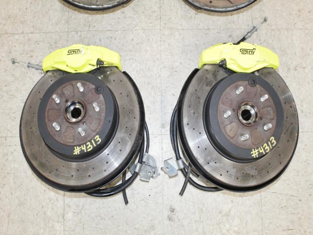 2018-2021 Subaru WRX STI OEM 6Pot 2Pot Brembo Brakes Calipers Rotors Spindles : Image 6