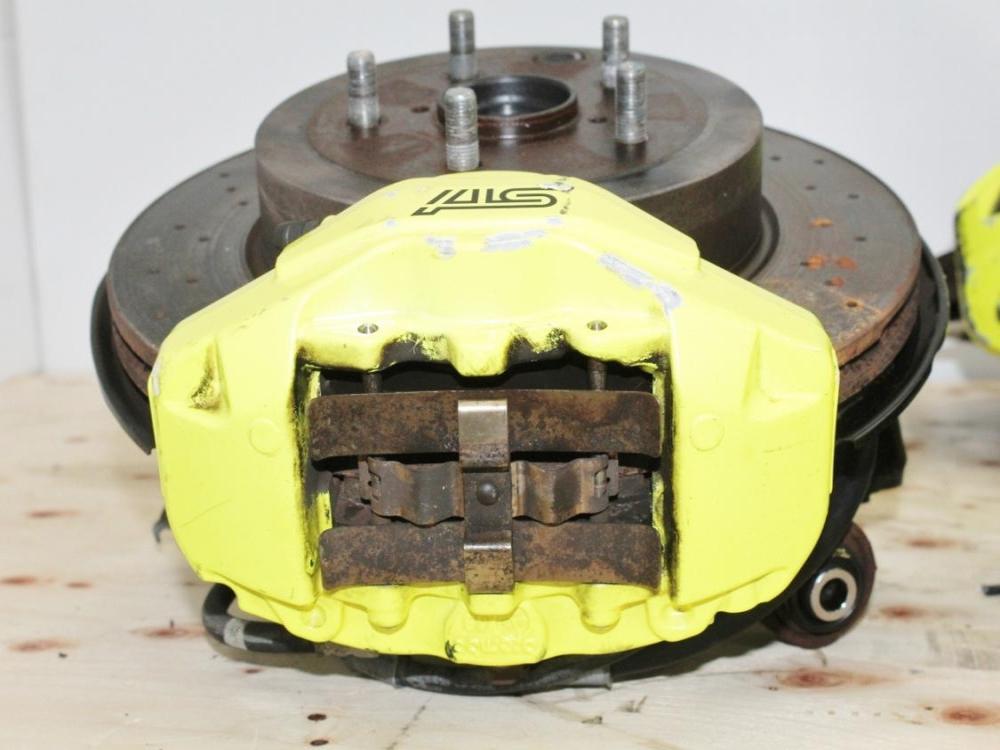2018-2021 Subaru WRX STI OEM 6Pot 2Pot Brembo Brakes Calipers Rotors Spindles : Image 1