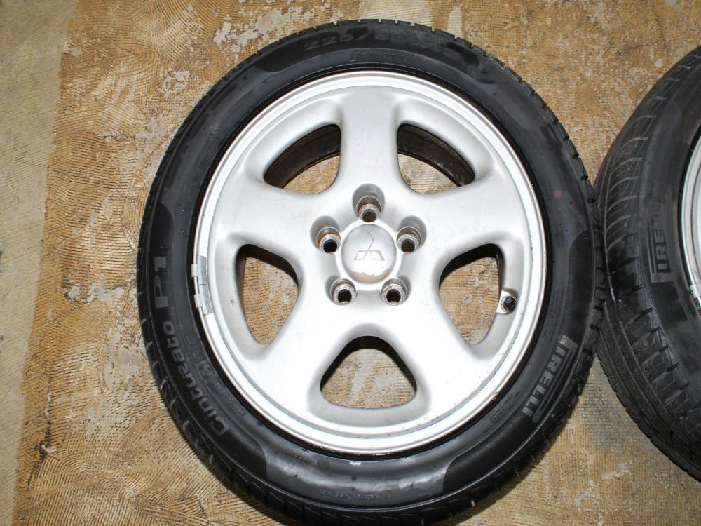 OEM Mitsubishi 3000GT Enkei 5x114.3 17x7.5 +46 Wheels with Tires: Image 13