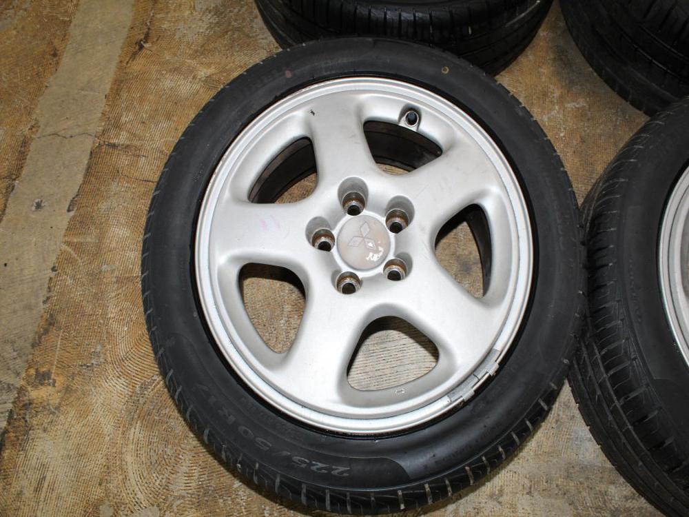OEM Mitsubishi 3000GT Enkei 5x114.3 17x7.5 +46 Wheels with Tires: Image 3