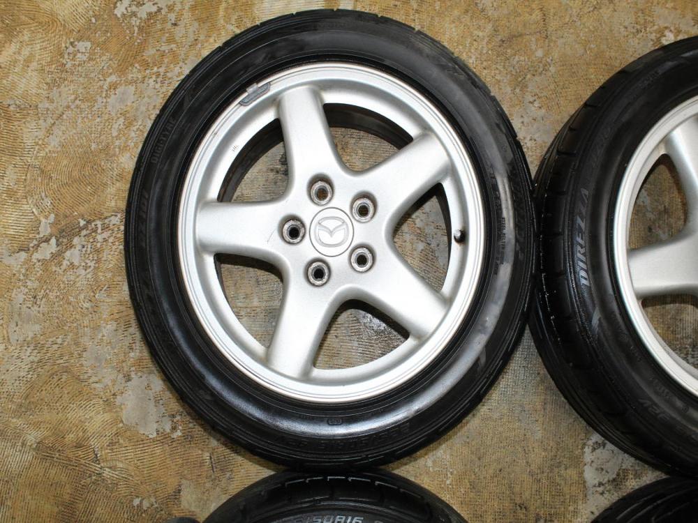 OEM Mazda RX7 FD 5x114.3 16x8 +50 Stock Wheels with Tires: Image 10