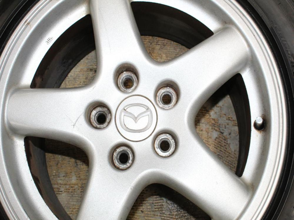OEM Mazda RX7 FD 5x114.3 16x8 +50 Stock Wheels with Tires: Image 2