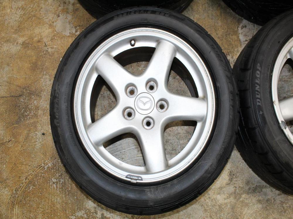 OEM Mazda RX7 FD 5x114.3 16x8 +50 Stock Wheels with Tires: Image 9