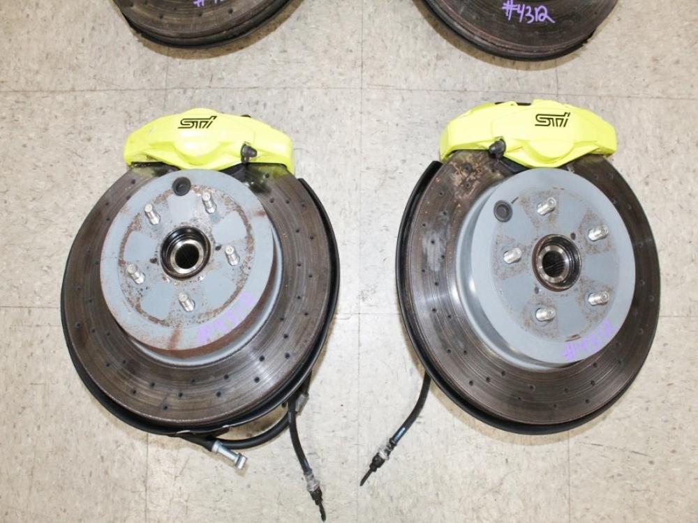 18-21 Subaru WRX STi OEM Brembo Brakes Front & Rear Sprindles Set: Image 16