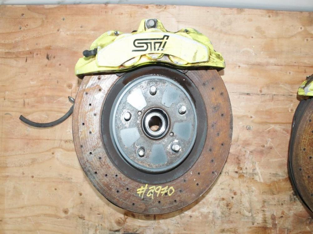 2018-2021 Subaru WRX STi OEM Brembo Brakes Front & Rear Sprindles Set: Image 2