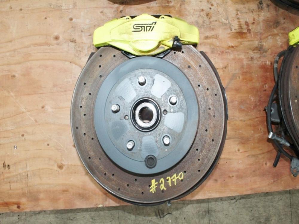 2018-2021 Subaru WRX STi OEM Brembo Brakes Front & Rear Sprindles Set: Image 4
