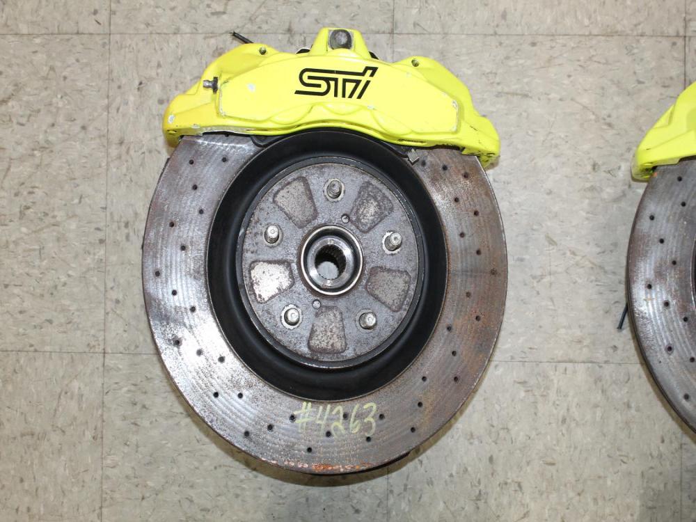 2018-2021 Subaru WRX STi OEM Brembo Brakes Front & Rear Sprindles Set: Image 2