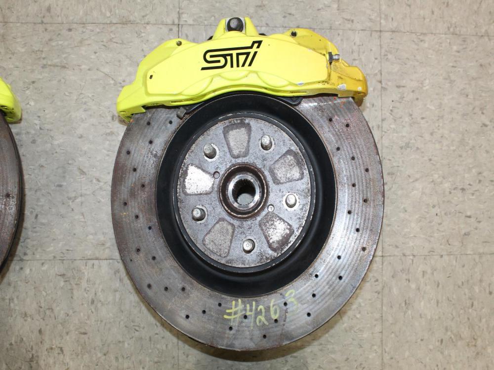 2018-2021 Subaru WRX STi OEM Brembo Brakes Front & Rear Sprindles Set: Image 7