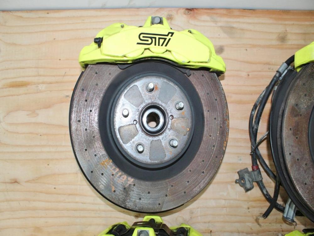 2018-2021 Subaru WRX STi OEM Brembo Brakes Front & Rear Sprindles Set: Image 2