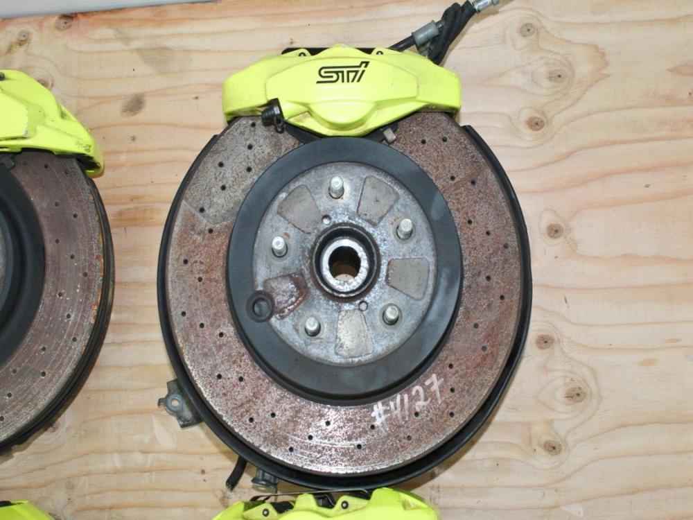 2018-2021 Subaru WRX STi OEM Brembo Brakes Front & Rear Sprindles Set: Image 6
