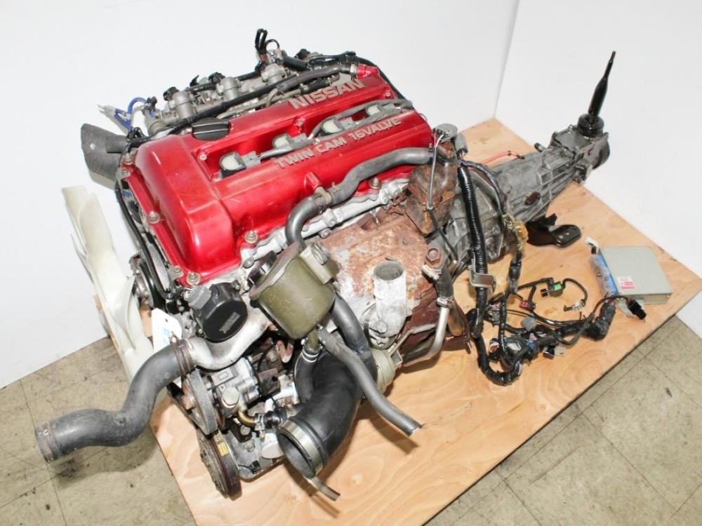 JDM Nissan Silvia S13 SR20DET Red Top Engine 5 Speed RWD Transmission 180SX 240SX Turbo 2.0L: Image 1