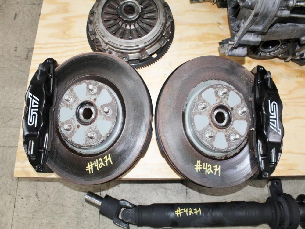 08-17 Subaru STI 6 Speed Transmission Complete Swap Kit Brembo Brakes R180 Differential Axles: Image 8