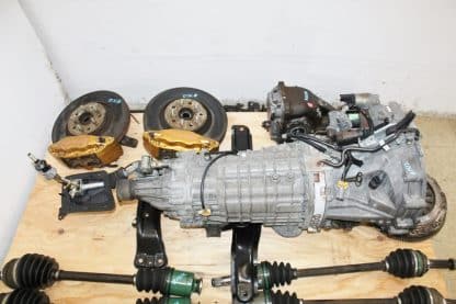 JDM Subaru Impreza WRX STI 6 Speed Transmission Assembly Brembos R180 Diff Axles - Image 8